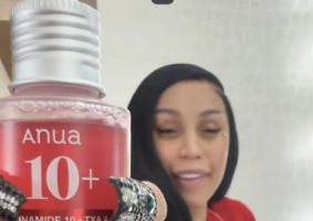 카디비 SNS 영상 속 등장한 '아누아 TXA 세럼'…K뷰티 주목받아